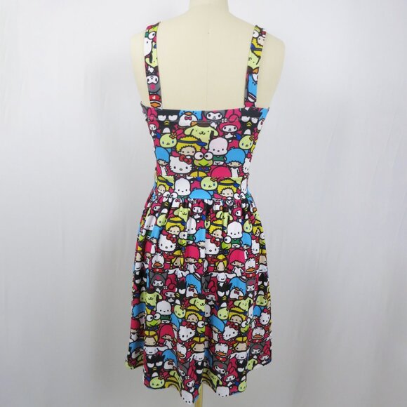 RARE Japan LA for Sanrio Fit and Flare Skater Dress, All Over Pattern Size M - Picture 2 of 9